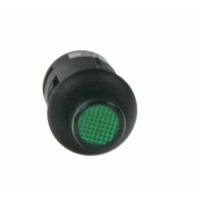Tlačítko kulaté 12V/6A, zelená LED kontrolka